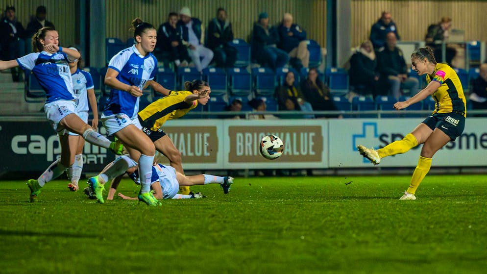 Stephanie Waeber is among the scorers in the 3-0 away win against GC on October 19.