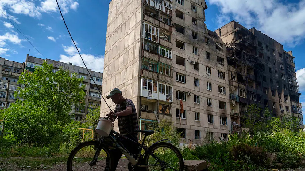 La ville de Toretsk, désormais largement en ruines, comptait 30'000 habitants avant la guerre (Archives).