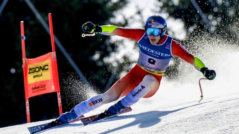 Perfect run: Marco Odermatt outclasses the competition in the World Championship Super-G by a second or more