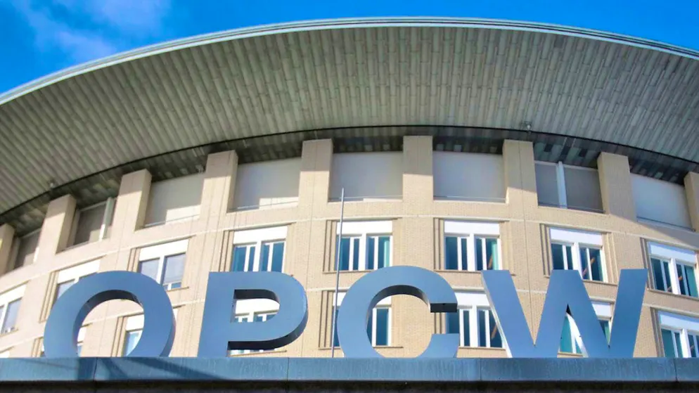 FILED - View of the headquarters of the Organization for the Prohibition of Chemical Weapons (OPCW). An OPWC team arrived in Damascus on Saturday - the first visit of its kind since the fall of former ruler Bashar al-Assad in December. Photo: Oliver Berg/dpa