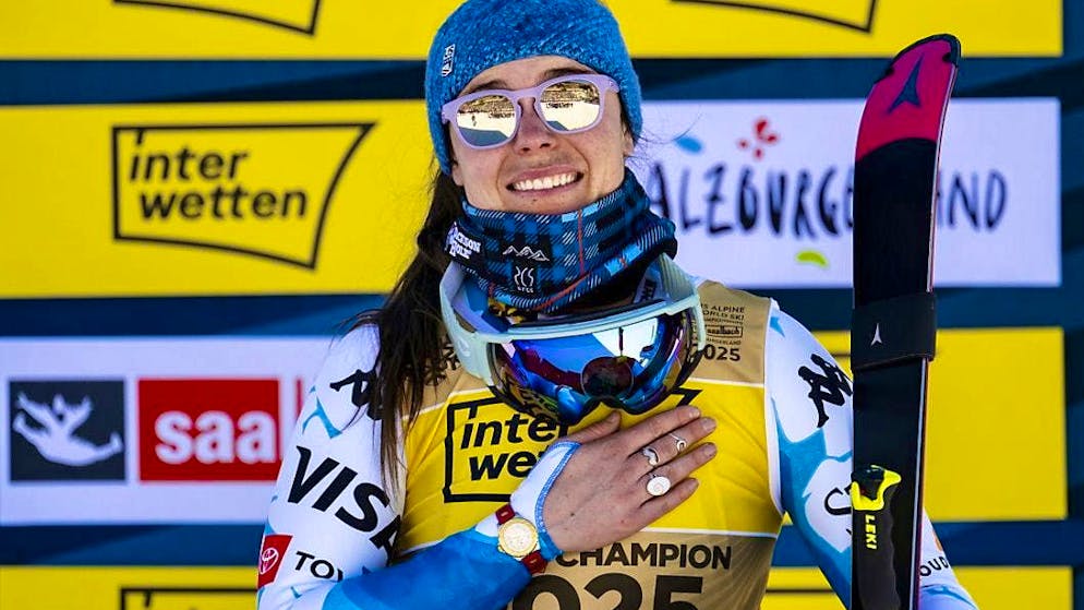 Breezy Johnson, the new downhill world champion.