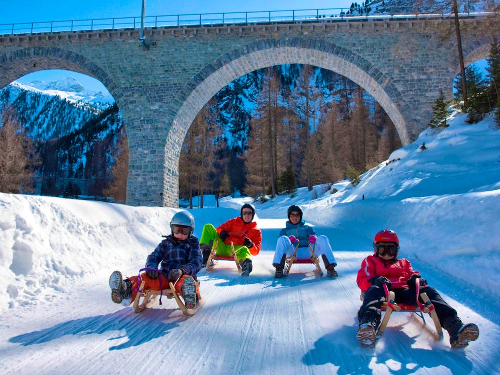 Bergün has a great piste along the iconic run