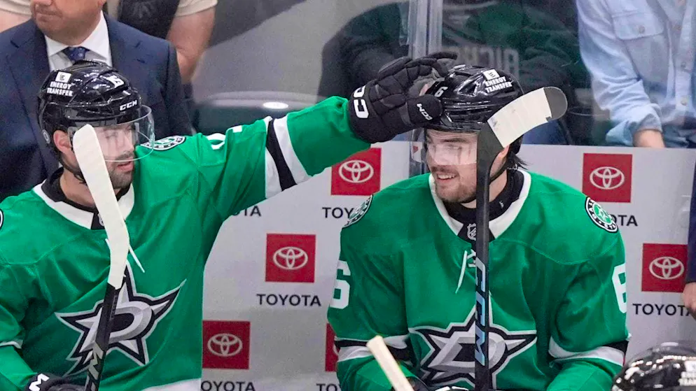 Lian Bichsel assisted twice in the Dallas Stars' emphatic win.