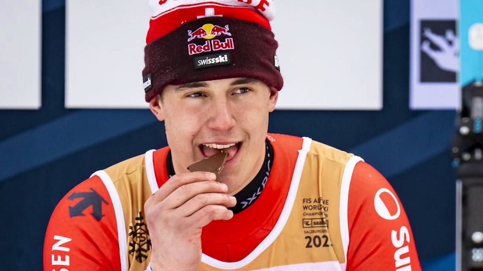 Gold hero Franjo von Allmen. 