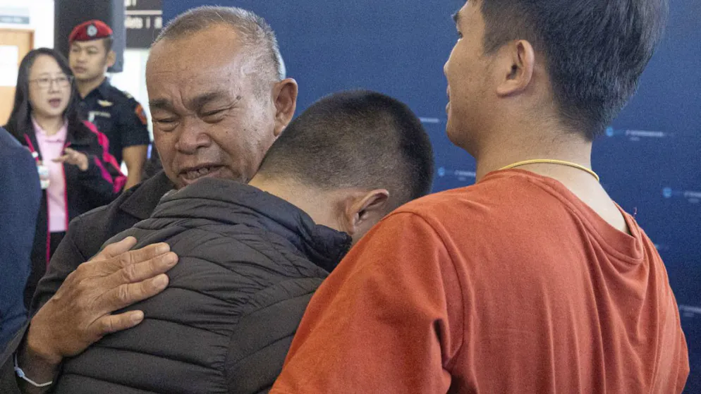 Les cinq ex-otages thaïlandais ont passé 16 mois prisonniers du Hamas.
