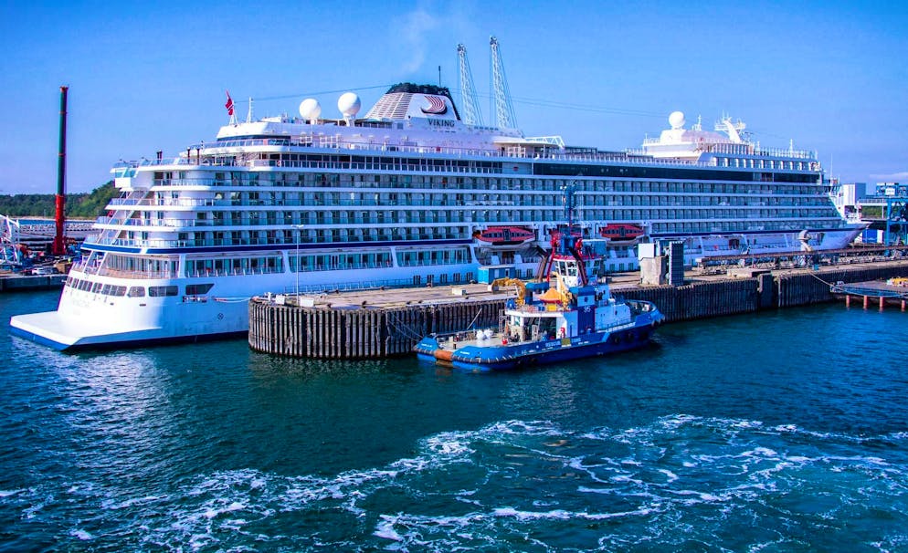 The "Viking Star" - here in the port of Rügen - avoids the earthquake-stricken island of Santorini. (archive photo)