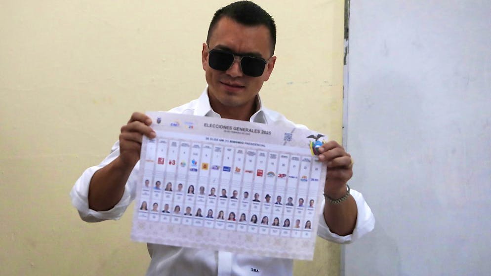 Il presidente uscente dell'Ecuador Daniel Noboa.