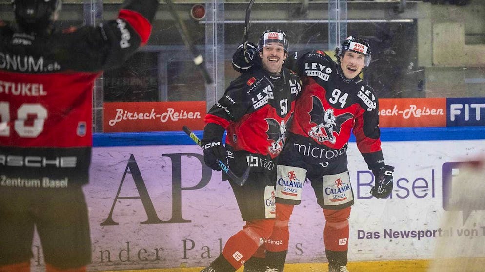 Relieved: EHC Basel started the Swiss League playoffs with a home win