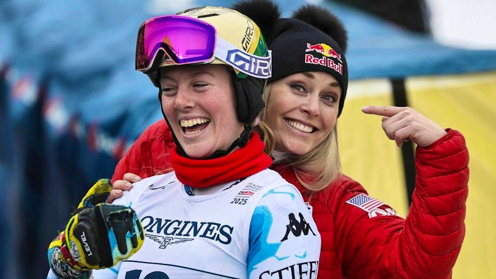 Lindsey Vonn competed in the team combined with AJ Hurt - and not with Mikaela Shiffrin as hoped.