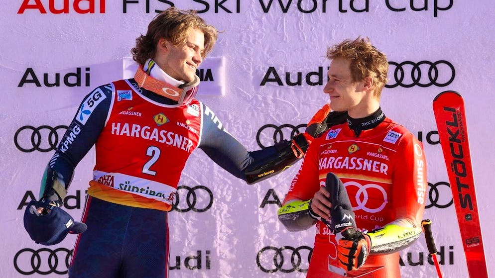 Competitors on the slopes, good buddies off the slopes: Lucas Braathen and Marco Odermatt.