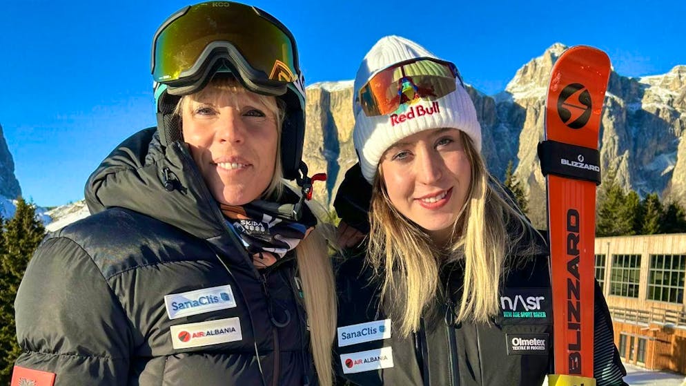 Lara Colturi with mother Daniele Ceccarelli.