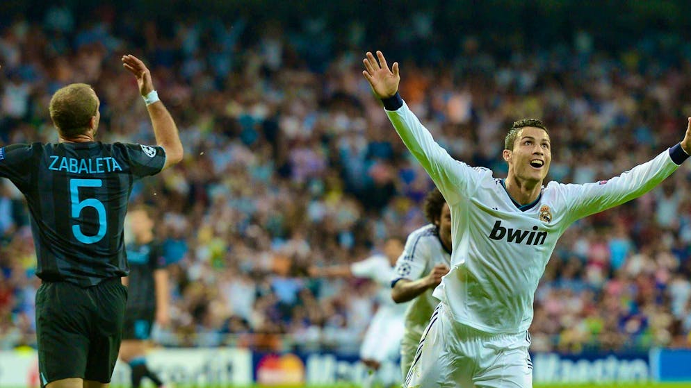 Cristiano Ronaldo leaves Manchester City in despair in September 2012.