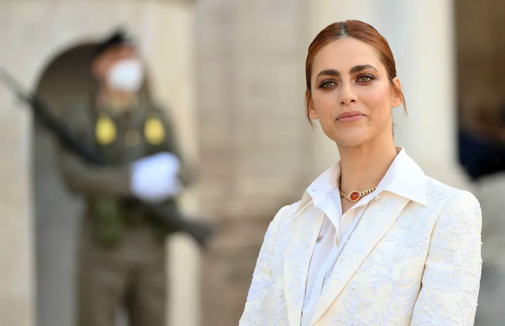 Miriam Leone ai David di Donatello nel 2022. Era candidata nella categoria come miglior attrice per Diabolik. 