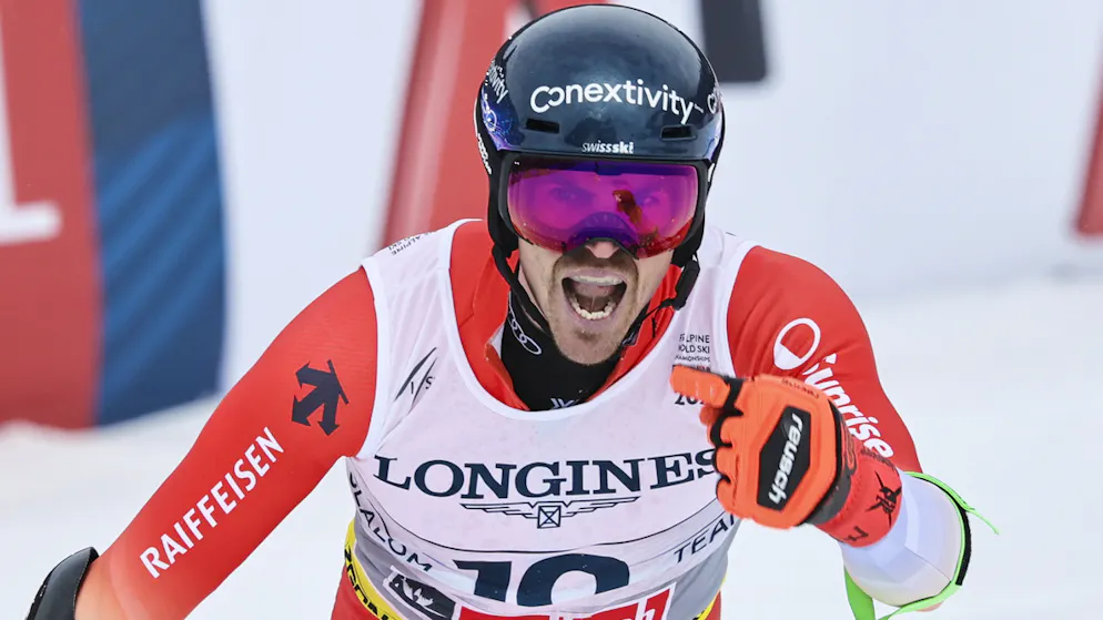 Marc Rochat peut hurler sa joie : il tient sa médaille.