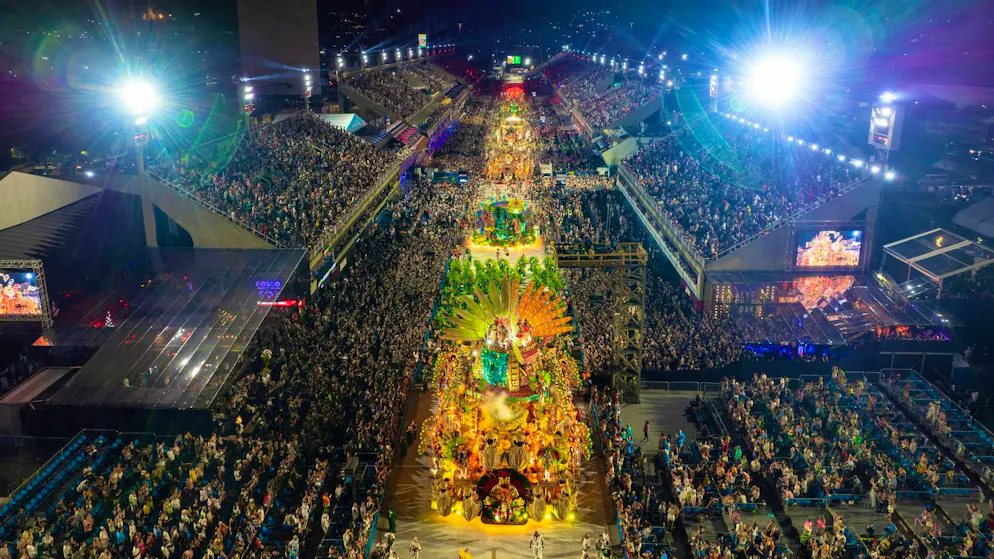 Carnival in Rio kicks off with famous parades in the Sambodrome - Gallery. Tens of thousands in the stands and boxes and millions watching on television in Brazil and around the world usually follow the parades on the huge catwalk. (archive picture)