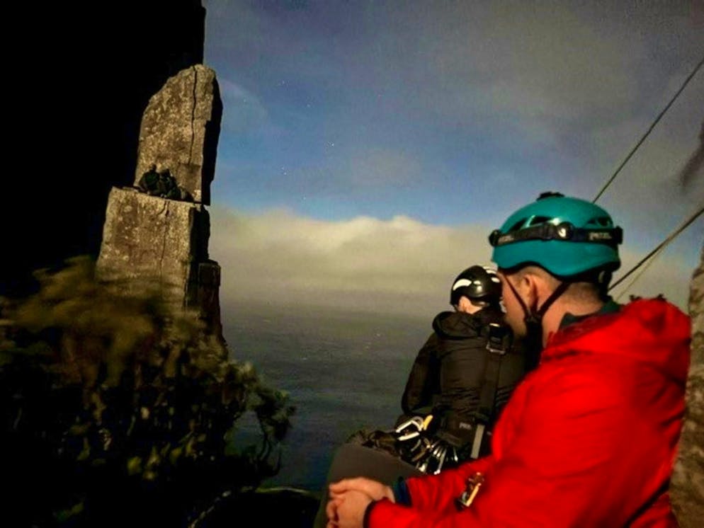 Trapped on a rock needle: Climber rescued from 