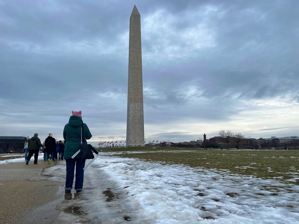Verhaltener Gegenwind: Wo ist der Widerstand gegen Trump? - Gallery. Der Protest vor Trumps Amtseinführung in Washington im Januar fiel eher mager aus. (Archivbild)