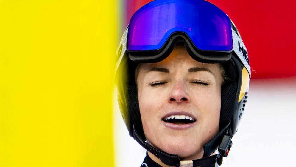 Relief after the last World Championship race. Lara Gut-Behrami: 