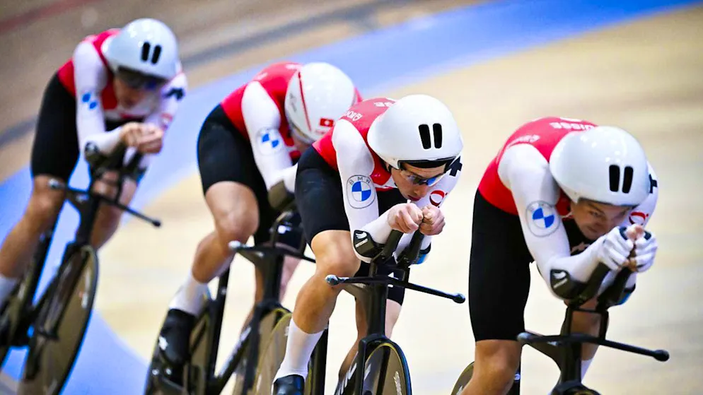 The Swiss track foursome makes a much younger appearance at the 2025 European Championships