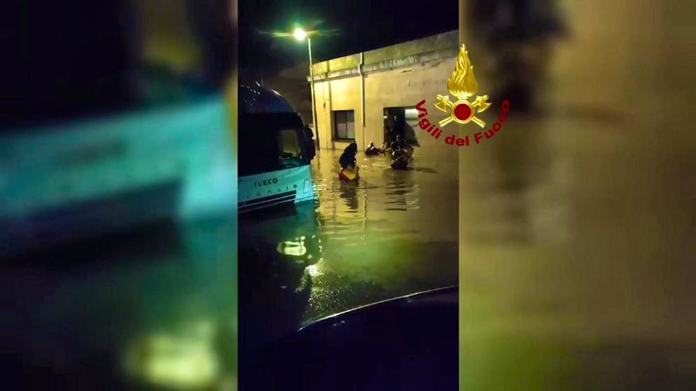 On the Italian Mediterranean island of Elba, the fire department has brought dozens of people to safety after heavy rainfall.