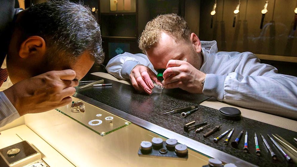 In Switzerland, price pressure continues to ease overall. However, prices in the production of watches rose slightly at the start of the year.(symbolic image)