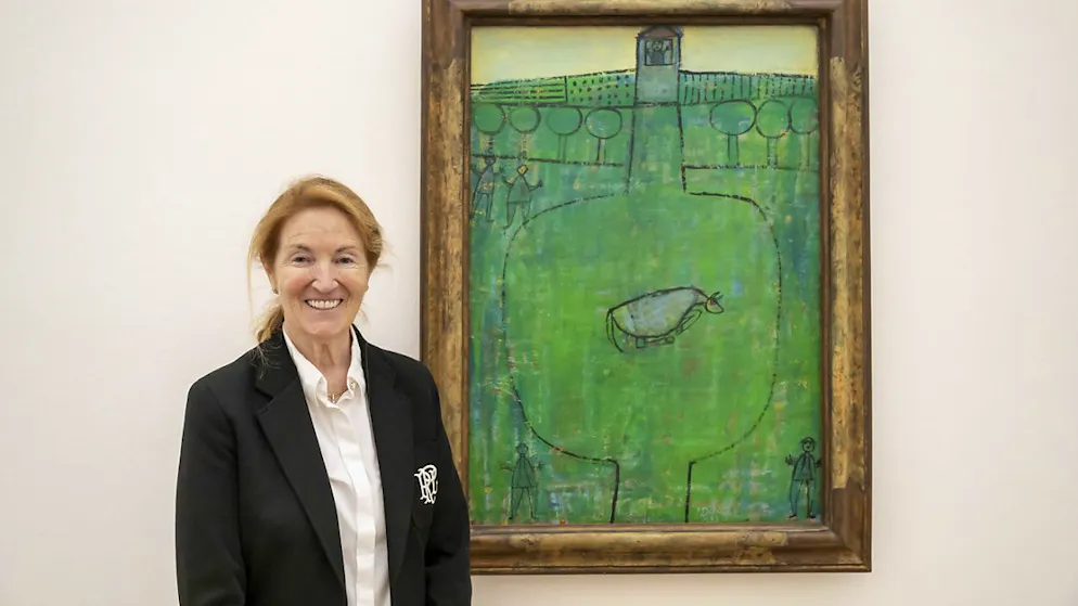 Chefs-d'oeuvre surréalistes à la Fondation Beyeler à Riehen (BS) - Gallery. "Bocal à vache", de Jean Dubuffet, était accroché dans sa chambre d'enfant, a raconté Evangéline Hersaint, fille du collectionneur Claude Hersaint, lors de la présentation de l'exposition "La Clef des songes" à la Fondation Beyeler, à Riehen (BS).