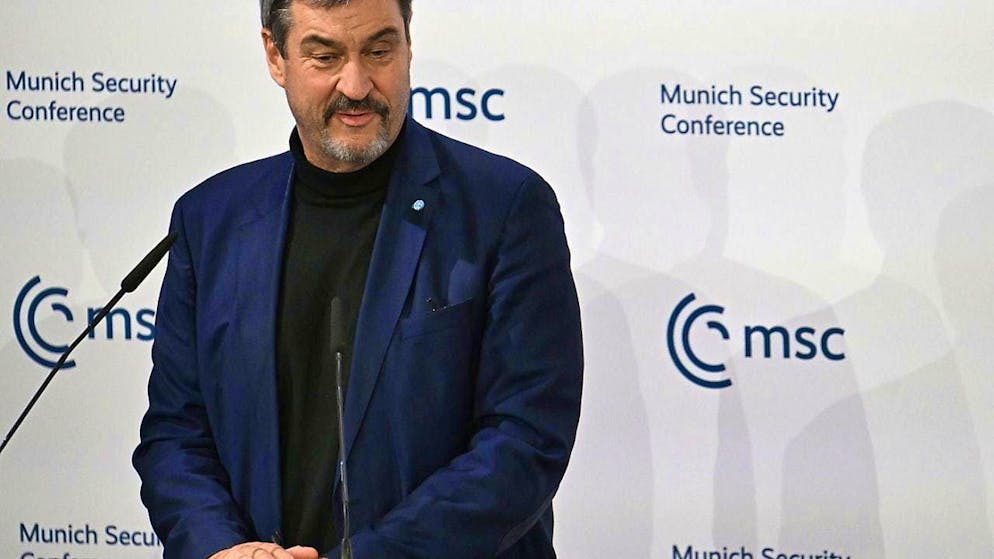 Markus Söder (CSU), Minister President of Bavaria, speaks at the conference. Photo: Boris Roessler/dpa