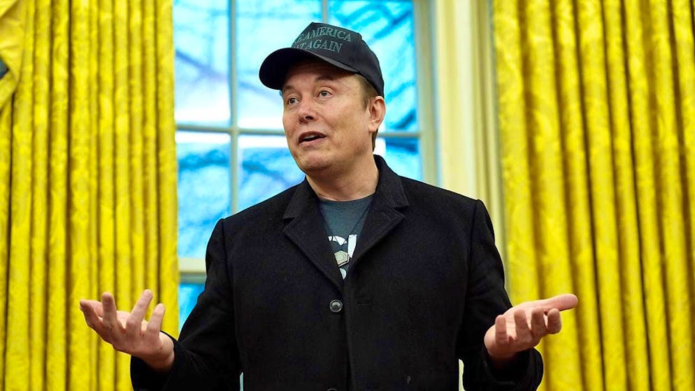 ARCHIVE - Elon Musk speaks during an Oval Office event with US President Trump at the White House. Photo: Alex Brandon/AP/dpa