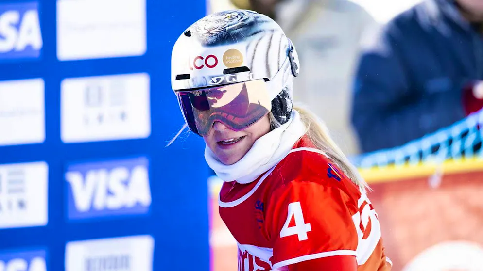Julie Zogg is delighted with her third podium finish of the season.