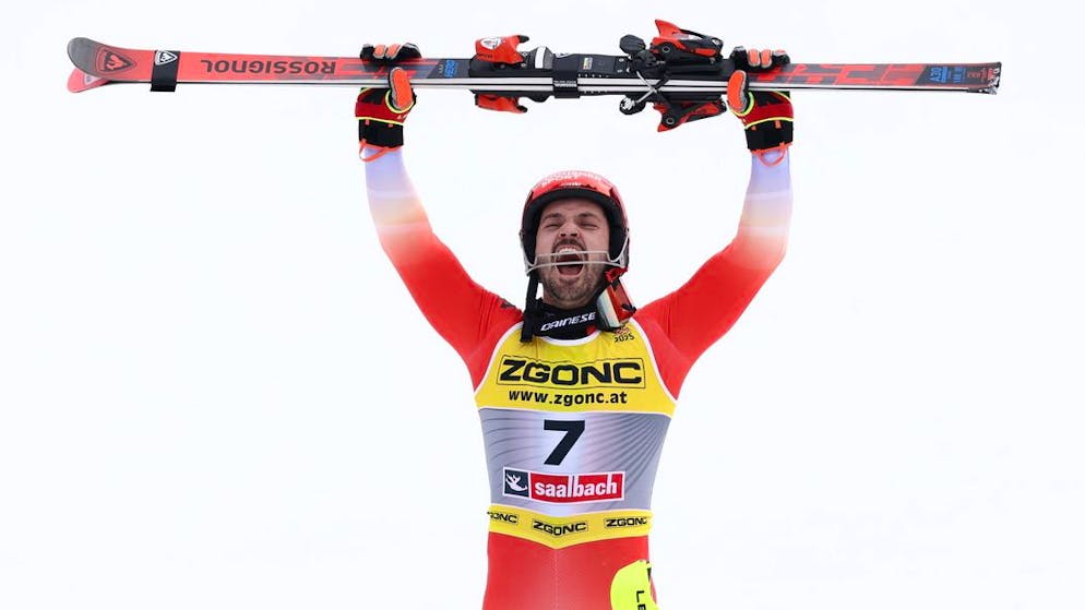 Gold at the end of the World Championships. Loïc Meillard is the first Swiss slalom world champion in 75 years