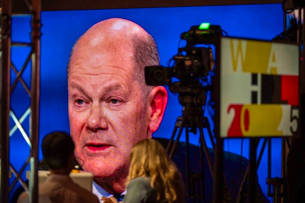 Olaf Scholz takes sharp aim at the USA on Sunday.