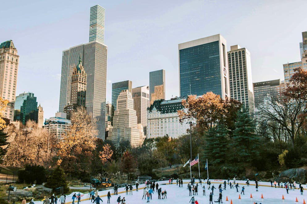 Ice skating in the urban jungle? New York has numerous ice rinks in winter