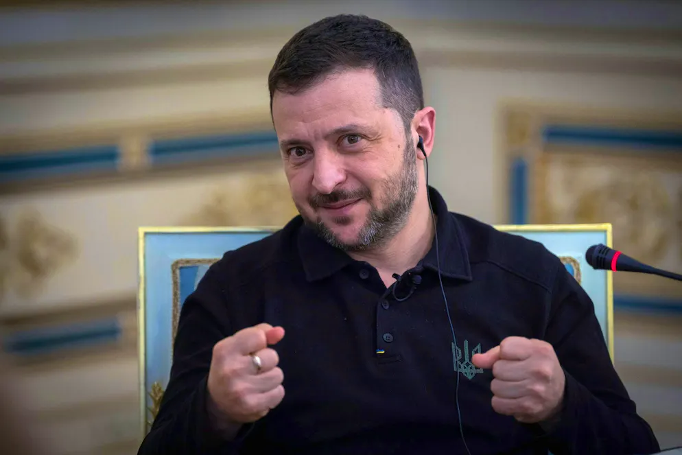 Ukrainian President Volodymyr Zelensky advocates a European peacekeeping force in his country.