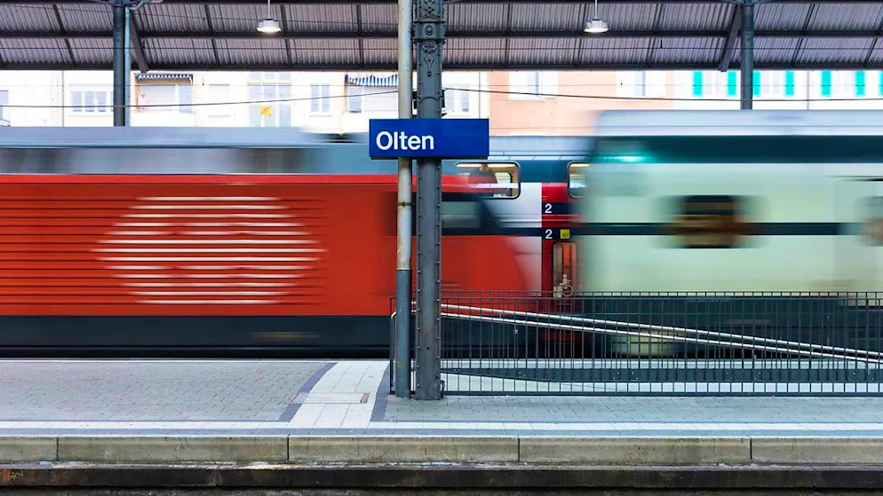 Rail traffic between Olten and Aarburg-Oftringen is affected by disruptions until at least 7 pm. (archive picture)