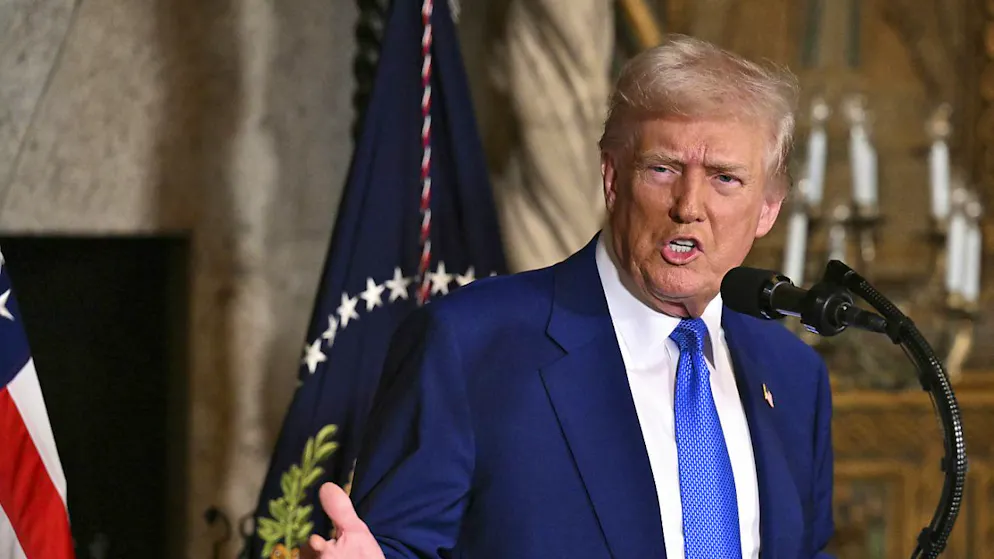US-Präsident Donald Trump am Dienstag bei einer Medienkonferenz in seinem Anwesen Mar-a-Lago in Florida.