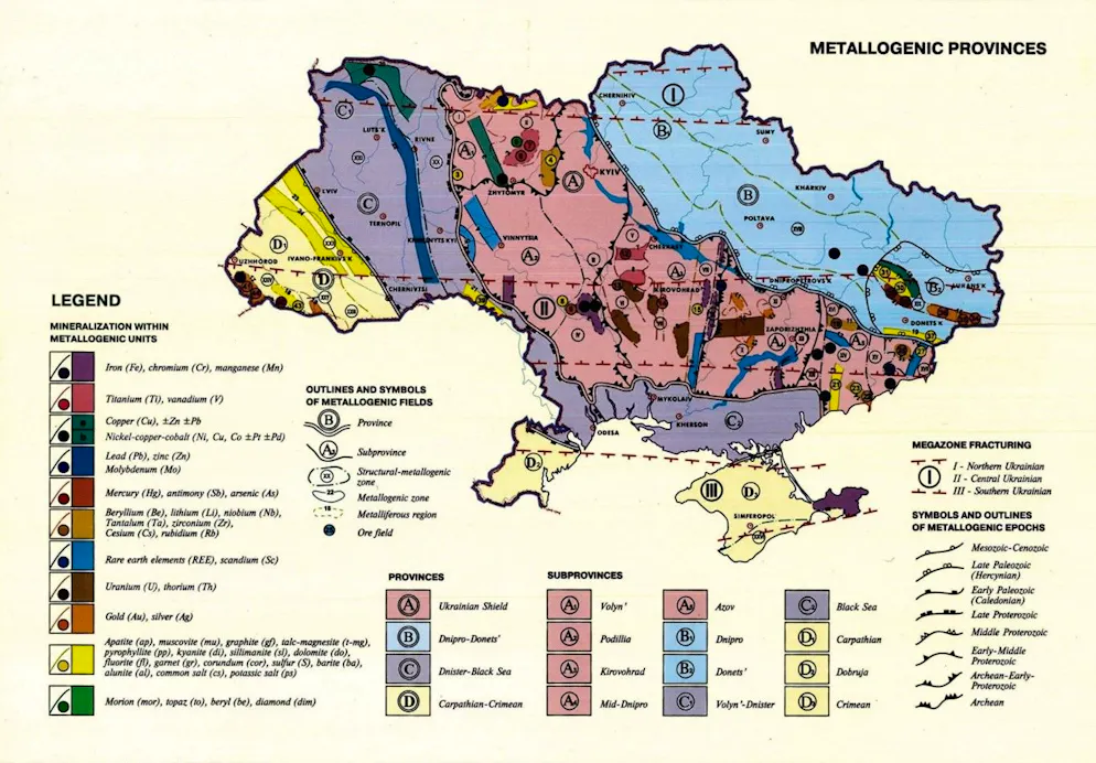 Die Bodenschätze der Ukraine