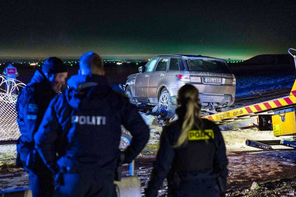 Police in Copenhagen chased a man this morning.