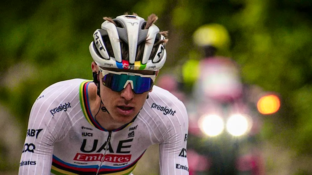 The champion and UAE Tour leader: Tadej Pogacar