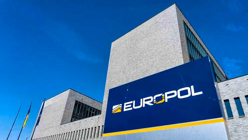 ARCHIVE - The building of the EU police authority Europol in The Hague (archive photo). Photo: Jerry Lampen/anp/dpa