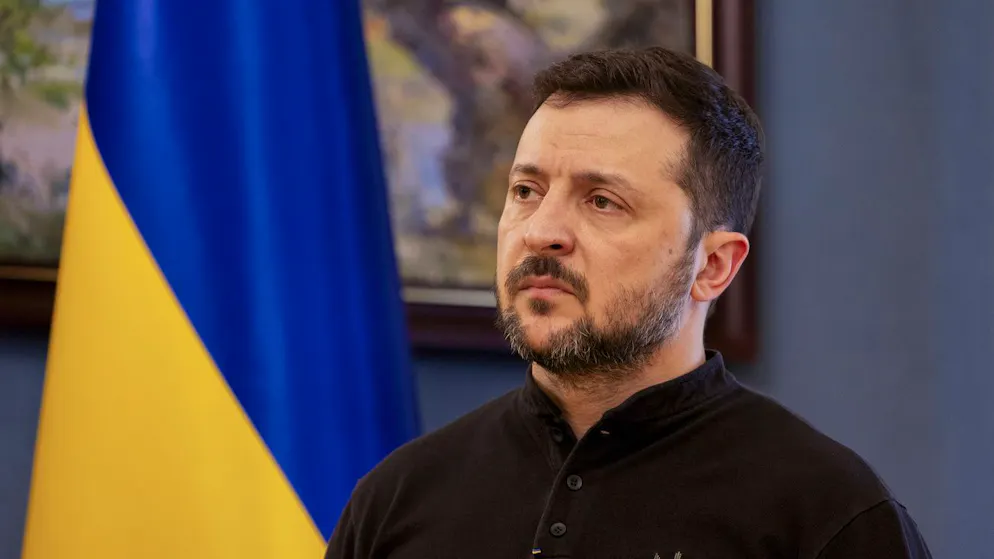 Not amused: Der ukrainische Präsident Wolodymyr Selenskyj kritisierte Donald Trump am Mittwoch bei einer Pressekonferenz in Kiew mit scharfen Worten.