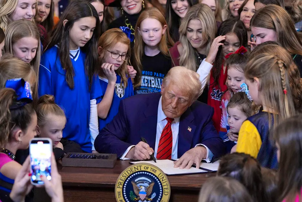 On February 5, Trump signed a decree in Washington banning women who used to be men from women's sports.