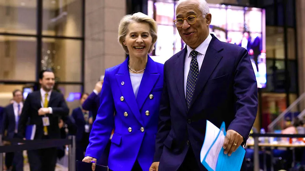ARCHIVE - The President of the European Commission, Ursula von der Leyen, and the President of the European Council, António Costa. Photo: Omar Havana/AP/dpa