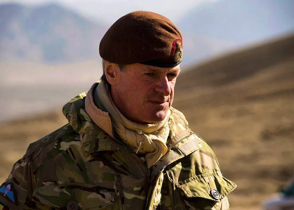 Lieutenant General Richard Shirreff during a troop visit to Afghanistan in 2011: The Briton criticizes the fact that Trump talks at Putin's mouth as "extraordinarily naive".