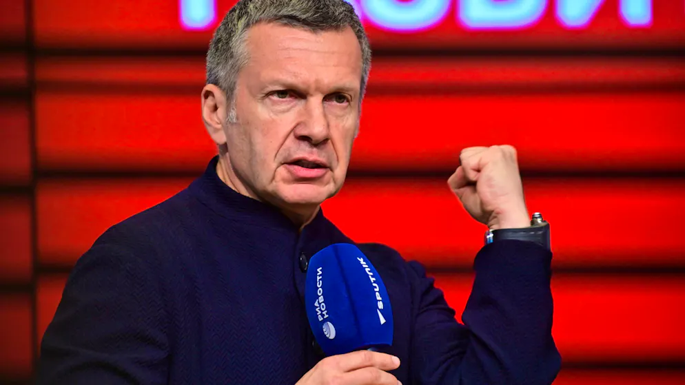 Vladimir Solovyov is considered a leading representative of Russian state propaganda. He is sanctioned by the EU and Canada. (archive picture)