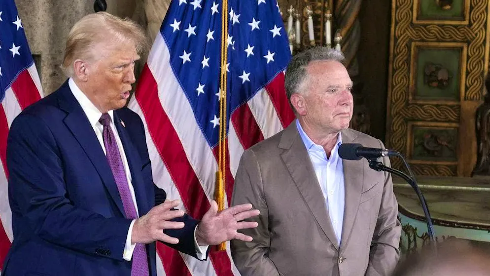 Billionaires in positions of power: Donald Trump and Steve Witkoff on January 7 at Trump's luxury club Mar-a-Lago, in Palm Beach, Florida.