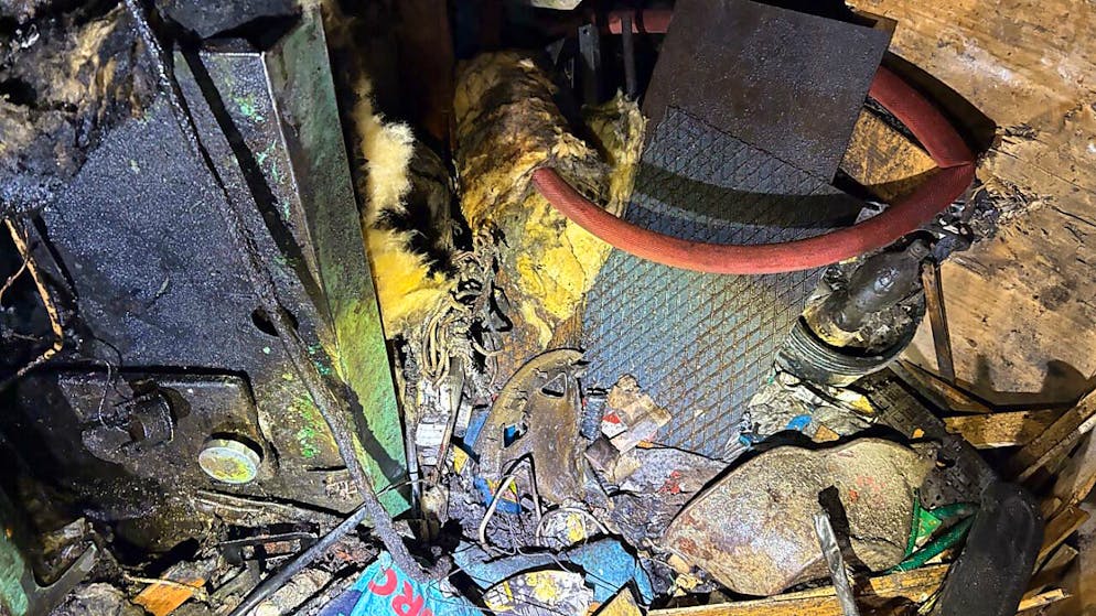 La bombola di gas esplosa.