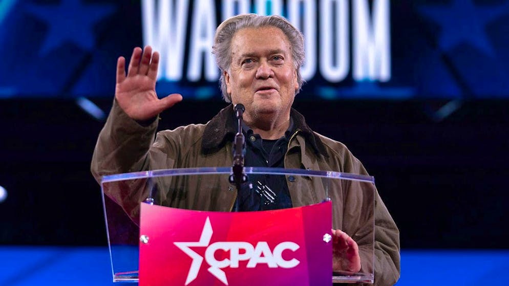 Steve Bannon speaks at the Conservative Political Action Conference (CPAC) at the Gaylord National Resort Convention Center. Photo: Jose Luis Magana/AP/dpa