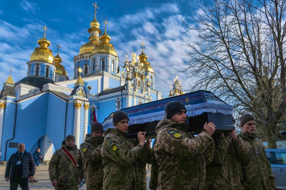 After three years of war, Ukraine's fate is open - Gallery. Soldiers' funerals have become a bitter daily routine for Ukraine. (archive picture)