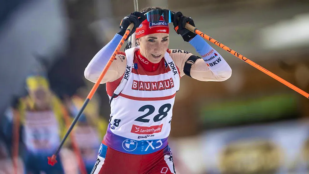 11th place on the doorstep: Local heroine Aita Gasparin achieves a good result in the final mass start at the Biathlon World Championships