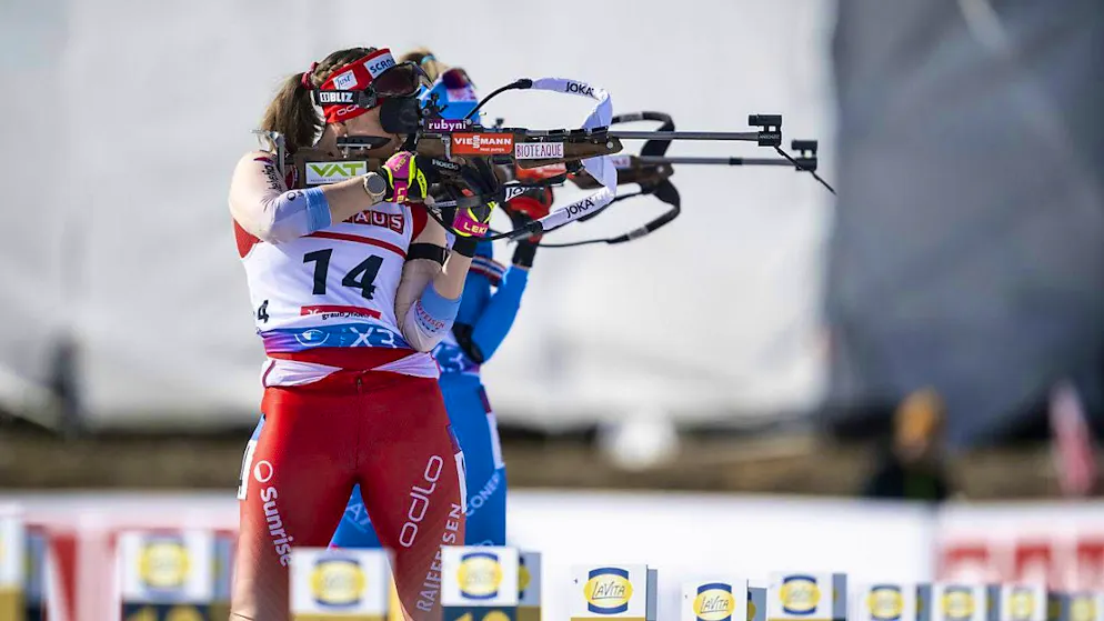 The Swiss crown is missing - Gallery. Shaking too much: Lena Häcki-Gross overdid it on the cross-country ski run on Sunday and fell far behind in the second half of the mass start race